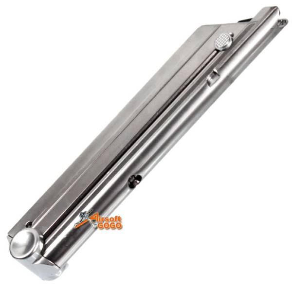 WE P08 6inch SILVER (MEDIUM) Full Metal GBB Pistol - Image 6