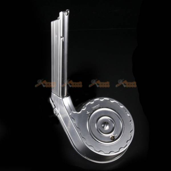 Metal 50rds Drum Magazine for WE P08 Airsoft GBB (Silver) - Image 3