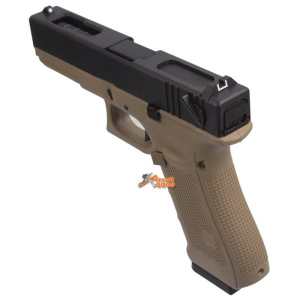 WE Metal Slide Hard Kick G18C GEN4 GBB Pistol (Extend Grip) Tan - Image 3