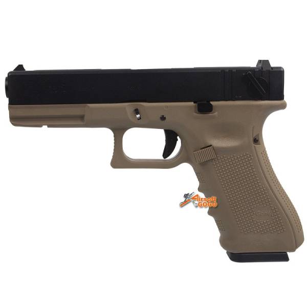 WE Metal Slide Hard Kick G18C GEN4 GBB Pistol (Extend Grip) Tan - Image 4