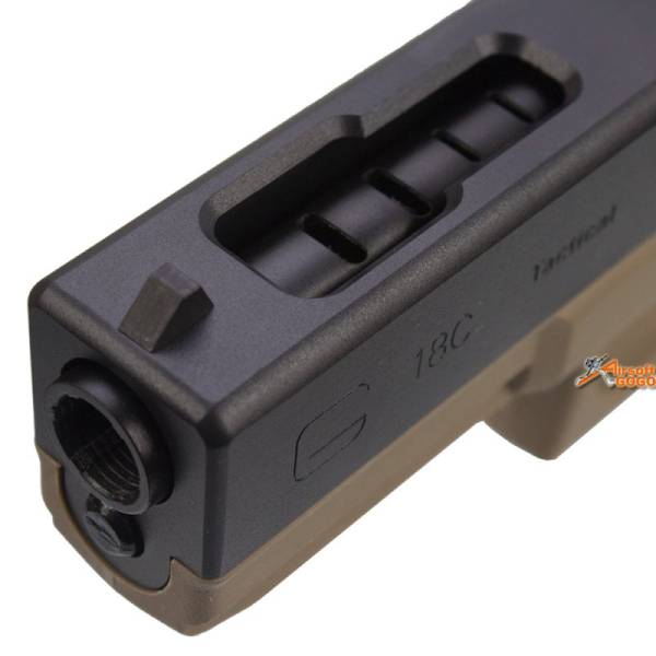 WE Metal Slide Hard Kick G18C GEN4 GBB Pistol (Extend Grip) Tan - Image 6