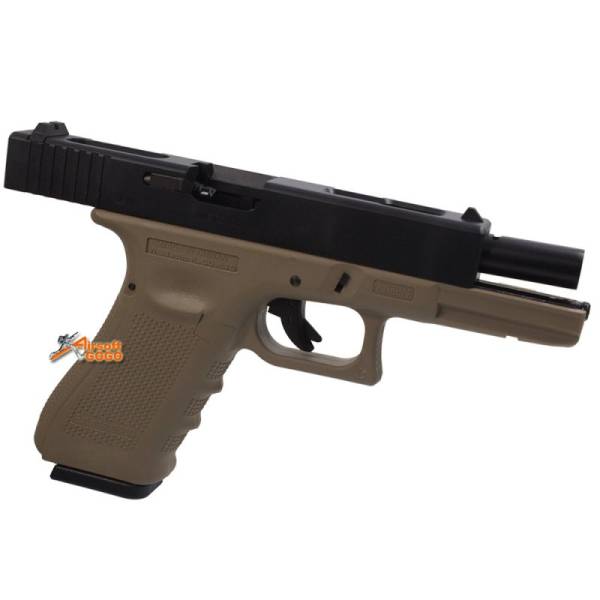 WE Metal Slide Hard Kick G18C GEN4 GBB Pistol (Extend Grip) Tan - Image 7