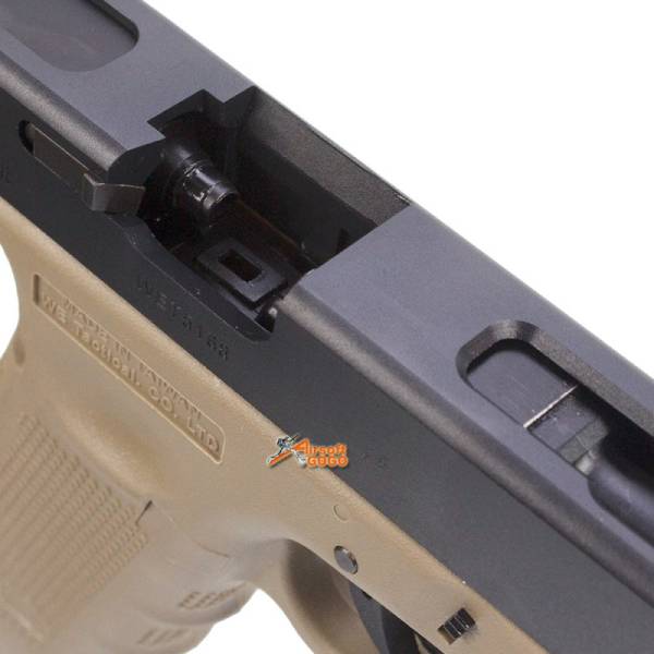 WE Metal Slide Hard Kick G18C GEN4 GBB Pistol (Extend Grip) Tan - Image 8