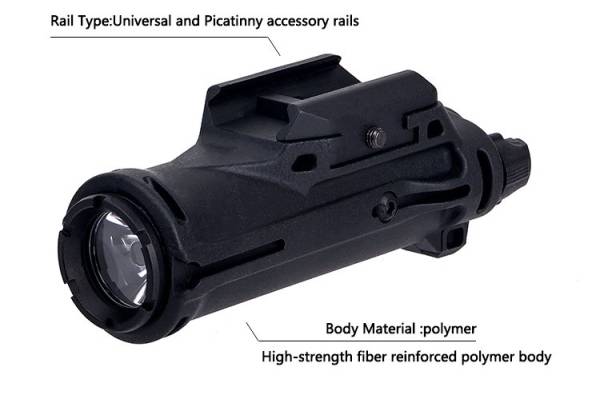 Tactical XH15 Polymer LED Weapon Light (Black) - Image 3