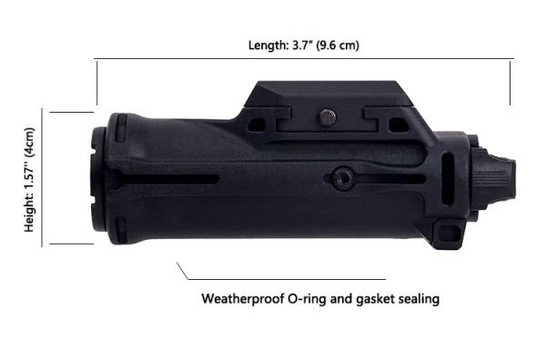 Tactical XH15 Polymer LED Weapon Light (Black) - Image 5