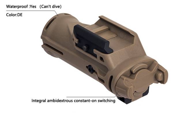 Tactical XH15 Polymer LED Weapon Light (DE) - Image 5