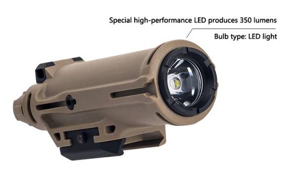 Tactical XH15 Polymer LED Weapon Light (DE) - Image 2