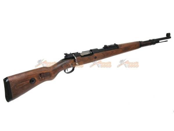 Bell Gas Powered Karabiner KAR 98K Kar98k Bolt Action Rifle Real Wood - Image 3