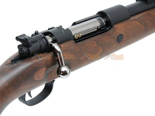 Bell Gas Powered Karabiner KAR 98K Kar98k Bolt Action Rifle Real Wood - Image 4