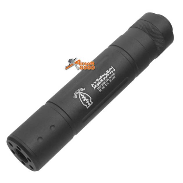 Army Force "SPECIAL FORCES"  Suppressor Barrel Extender -14mm CCW for Airsoft AEG GBBR -BK (D30 X 150mm) Silencer
