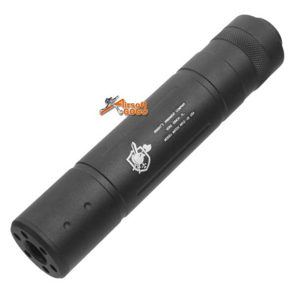 Army Force "KNIGHT'S ARMAMENT COMPANY VERO EBACH.FL. " Suppressor Barrel Extender -14mm CCW for Airsoft AEG GBBR -BK (D30 X 150mm) Silencer
