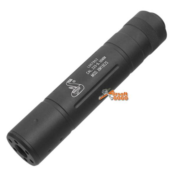 Army Force "BUSHMASTER" Suppressor Barrel Extender -14mm CCW for Airsoft AEG GBBR -BK (D30 X 150mm) Silencer