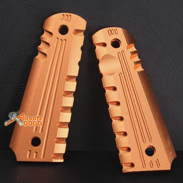 AF Aluminum Pistol Grip Cover for 1911 MEU (Gold)