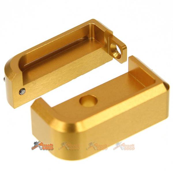 AIP CNC Aluminum Infinity Puzzle Magazine Base for Marui Hi-Capa (Gold) - Image 2