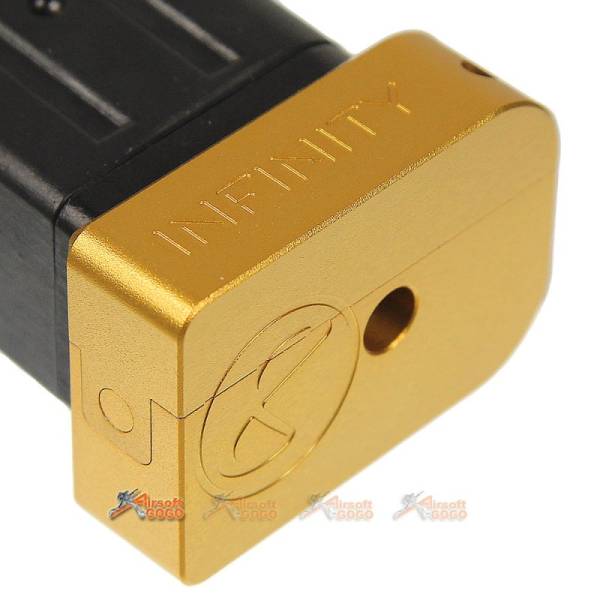 AIP CNC Aluminum Infinity Puzzle Magazine Base for Marui Hi-Capa (Gold) - Image 3