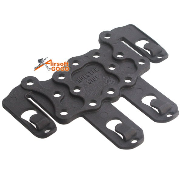 CQC Style Serpa Holster MOLLE Ambidextrous Strike Speed Clip Platform - Black