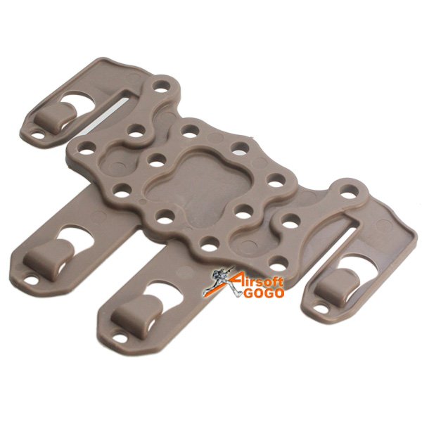 CQC Style Serpa Holster MOLLE Ambidextrous Strike Speed Clip Platform - Dark Tan