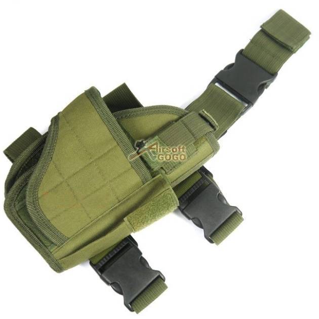 Tornado Drop Leg Thigh Pistol RH Holster Green