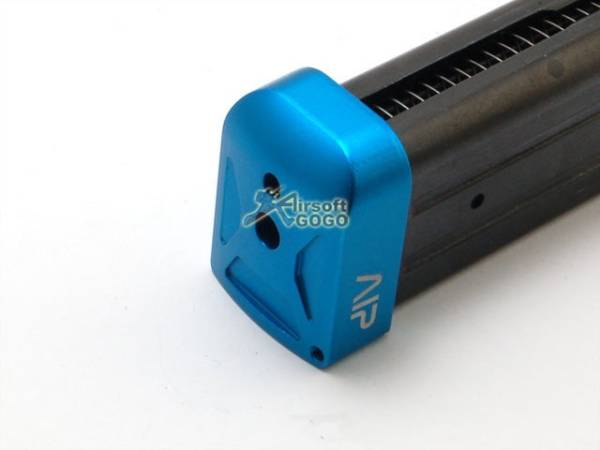 AIP Aluminum Magazine Base For Marui Hi-capa 5.1 - Blue (Type 1) - Image 2