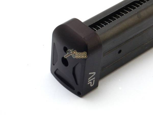 AIP Aluminum Magazine Base For Marui Hi-capa 5.1 - Black Type 1 - Image 2