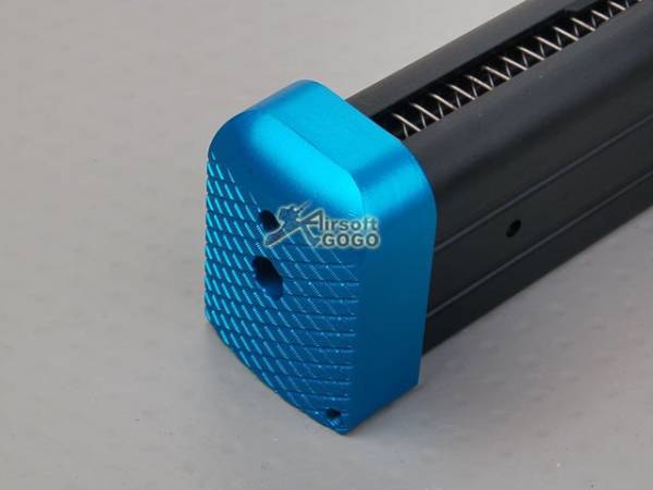 AIP Aluminum Magazine Base For Marui Hi-capa 5.1 - Blue (Type 2) - Image 2