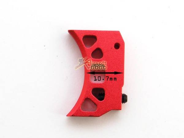 AIP Aluminum Trigger For Hi-capa 5.1/4.3 Type C - Red (Short) - Image 2