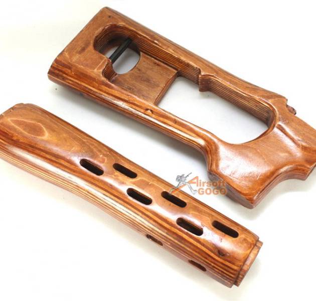 A&K Wooden Handguard & Stock for A&K SVD Spring Rifle