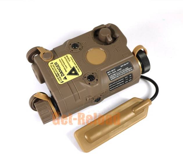 PRO&T AN/PEQ-15 Red Dot Laser & LED Flashlight Tan