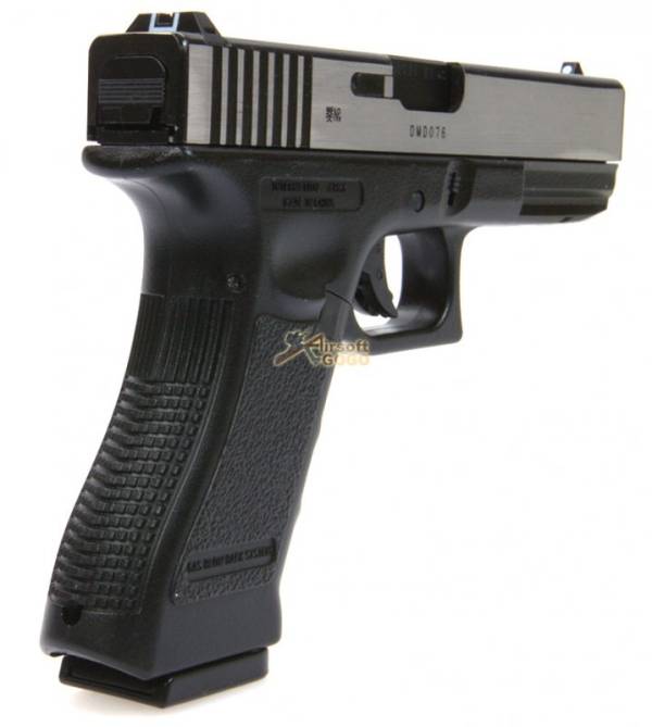 ARMY R17 (GLOCK 17) Railed METAL GBB Pistol (2-Tone) - Image 9