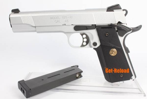 ARMY R27 (M.E.U. M1911) METAL Airsoft GBB Pistol (Silver) - Image 2