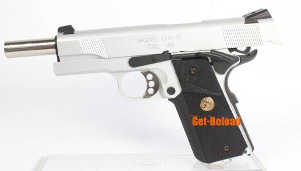 ARMY R27 (M.E.U. M1911) METAL Airsoft GBB Pistol (Silver) - Image 7