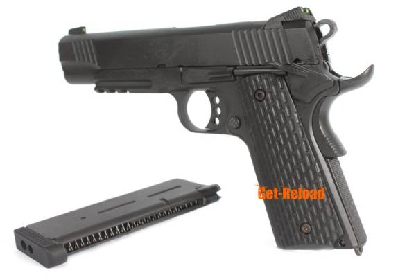 ARMY R28 (Kimber Warrior) METAL Airsoft GBB Pistol (BK) - Image 3
