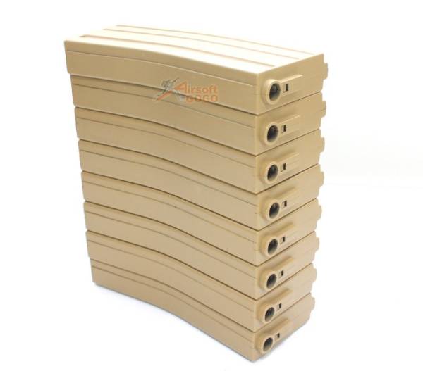 MAG 100rd Magazine for M4/M16 AEG (Sand, 8pcs) - Image 4