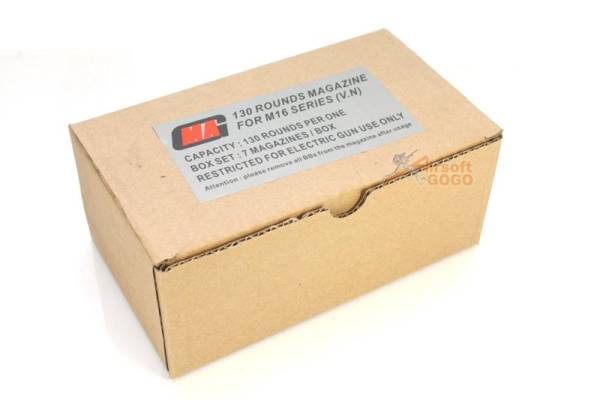 MAG 130rd M16VN Magazine for M4/M16/HK416 AEG (7pcs) - Image 2