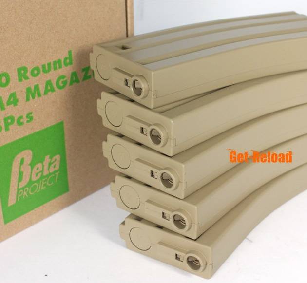 Beta-Project 30 rds Magpul mags for M4 series DE (5 pcs@box)