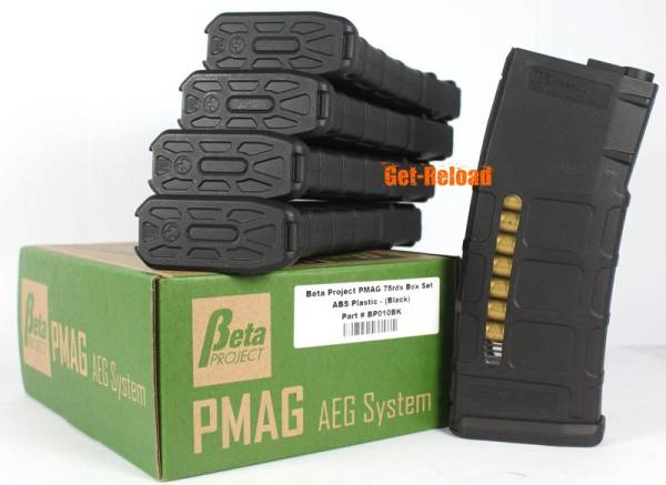 Beta Project PMAG 75rd Box Set ABS Plastic (Black)