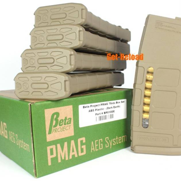 Beta Project PMAG 75rd Box Set ABS Plastic (Dark Earth)