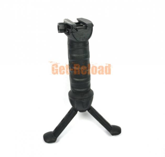 Tactical 20mm RIS Spring Total Bipod Foregrip Grip Black