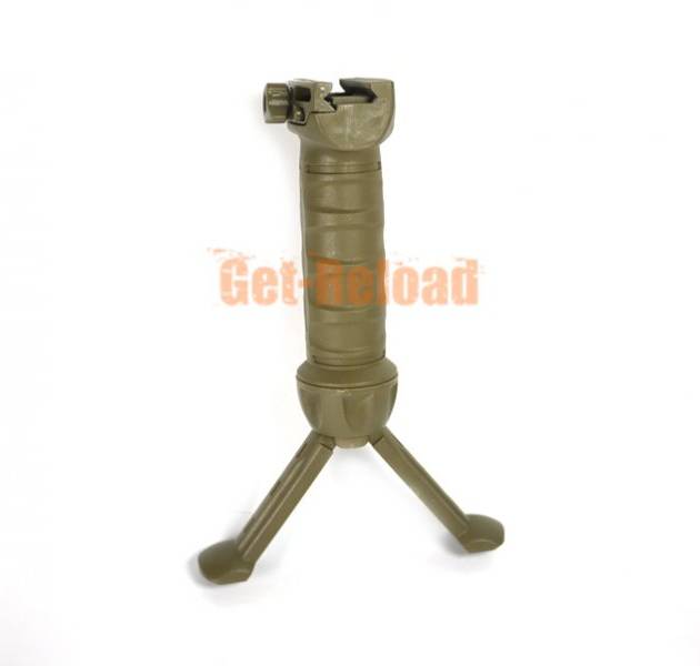 Tactical 20mm RIS Spring Total Bipod Foregrip Grip Tan