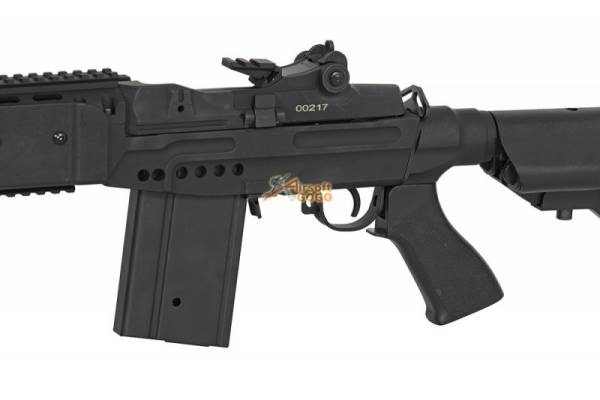CYMA Full Metal M14 EBR CQB w/ V-R Clubfoot Stock AEG -Black - Image 4