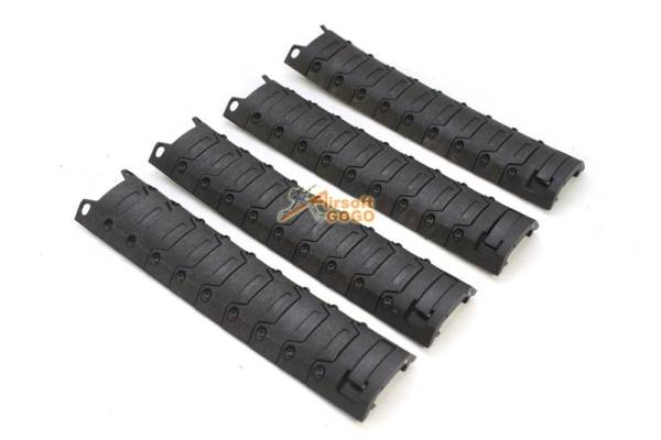 D-Boys 20mm RIS Sectional Armor Rail Cover Panel 4pcs Set Black