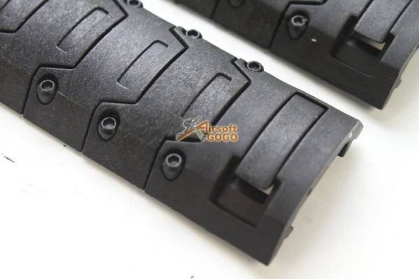 D-Boys 20mm RIS Sectional Armor Rail Cover Panel 4pcs Set Black - Image 2
