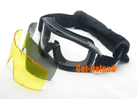 3mm+3 Color Protective Glasses Goggles for Airsoft #G11 Black
