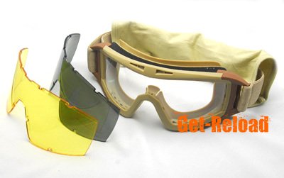 3mm+3 Color Protective Glasses Goggles for Airsoft #G11 Sand