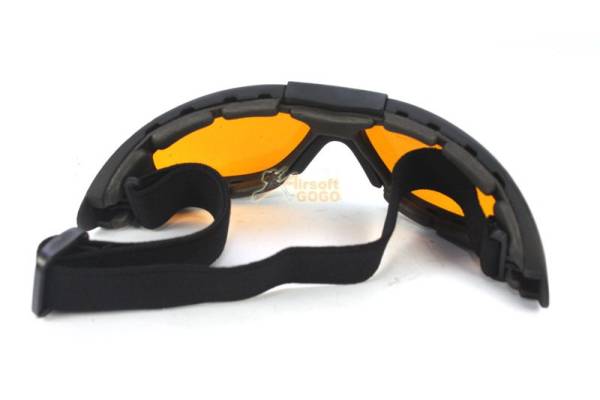 Strap Sport Style UV Resistance Shooting Safety Glasses (Orange) - Image 3