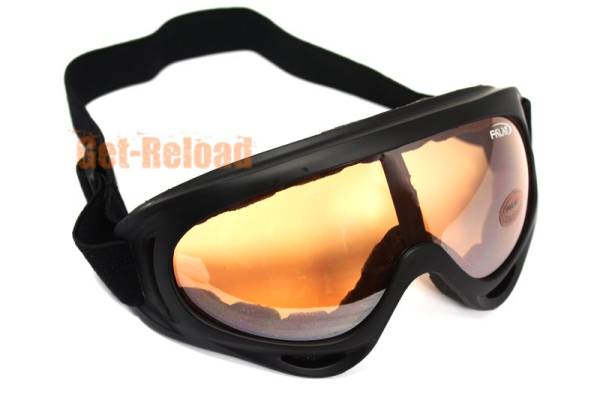 Airsoft UV-X400 Wind Dust Tactical Goggle Glasses Orange - Image 2