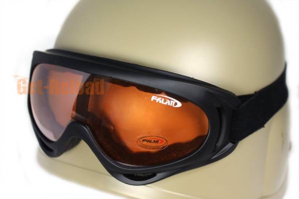 Airsoft UV-X400 Wind Dust Tactical Goggle Glasses Orange - Image 3
