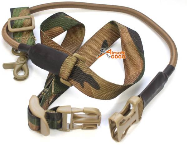 Tactical Single-Point Sling Bungee Snap Hook Rifle - MC - Image 2