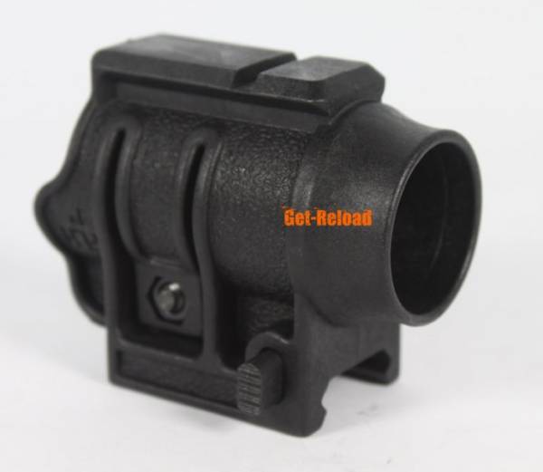 Tactical Flashlight Mount with Low Rail (Black) - Image 2