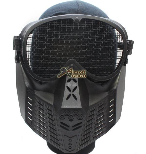 Tactical Airsoft Full Face Mask (Black)
